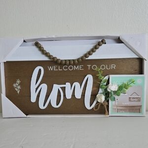 Wood Welcome Home Decorative Sign